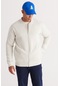 AC&Co / Altınyıldız Classics Erkek Bej Standart Fit Normal Kesim İçi Polarlı Kolej Yaka Pamuklu Sweatshirt
