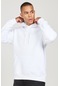 AC&Co / Altınyıldız Classics Erkek Beyaz Standart Fit Normal Kesim Kapüşonlu Kanguru Cepli Pamuklu Sweatshirt