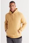 AC&Co / Altınyıldız Classics Erkek Hardal Standart Fit Normal Kesim Kapüşonlu Kanguru Cepli Pamuklu Sweatshirt