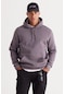 AC&Co / Altınyıldız Classics Erkek Koyu Gri Standart Fit Normal Kesim Kapüşonlu Kanguru Cepli Pamuklu Sweatshirt