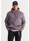 AC&Co / Altınyıldız Classics Erkek Koyu Gri Standart Fit Normal Kesim Kapüşonlu Kanguru Cepli Pamuklu Sweatshirt