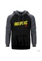 Akrapovic Logo Gri Reglan Kol Kapşonlu Sweatshirt Gri