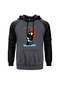 Alcest İLlustrator Gri Reglan Kol Kapşonlu Sweatshirt Gri