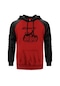 Arctic Monkeys Pretty Visitors Kırmızı Reglan Kol Kapşonlu Sweat Kırmızı