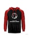 Ariana Grande Moon Kırmızı Reglan Kol Kapşonlu Sweatshirt Kırmızı