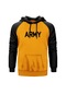 Army Sarı Reglan Kol Unisex Sweatshirt Hoodie Sarı