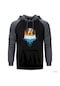 Avatar Enlightenment Gri Reglan Kol Kapşonlu Sweatshirt Gri