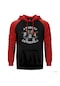 Avenged Sevenfold Skulls Kırmızı Reglan Kol Kapüşonlu Unisex Sweatshirt Kırmızı