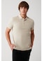Avva Erkek Bej %100 Mısır Pamuğu Standart Fit Normal Kesim 3 Düğmeli Polo Yaka T-Shirt B001027