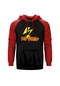 Bad Brains Lighting Kırmızı Reglan Kol Kapşonlu Sweatshirt Kırmızı