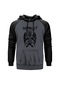 Baphomet Mythological Figure Gri Reglan Kol Kapşonlu Sweatshirt Gri
