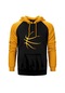 Basketbol Neon Sarı Reglan Kol Kapşonlu Sweatshirt Sarı