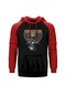 Bathuska Raskol Kırmızı Reglan Kol Kapşonlu Sweatshirt Kırmızı