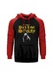Black Label Society Zakk Wylde Kırmızı Reglan Kol Kapşonlu Sweat Kırmızı
