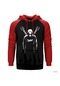 Black Sabbath Guitars Kırmızı Reglan Kol Kapşonlu Sweatshirt Kırmızı