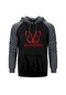 Black Veil Brides Band Logo Gri Reglan Kol Kapşonlu Sweatshirt Gri