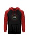 Bloc Party Four Kırmızı Reglan Kol Kapşonlu Sweatshirt Kırmızı