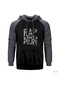 Bts Rap Monster Gri Reglan Kol Kapşonlu Sweatshirt Gri