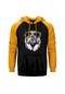 Bulldog Dj Sarı Reglan Kol Kapşonlu Sweatshirt Sarı