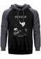 Burzum Filosofem Gri Renk Reglan Kol Kapşonlu Sweatshirt Gri