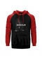 Burzum Woods Kırmızı Reglan Kol Kapşonlu Sweatshirt Kırmızı