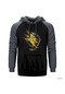 Command & Conquer Logo 2 Gri Reglan Kol Kapşonlu Sweatshirt Gri