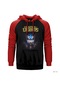 Cute Kırmızı Reglan Kol Kapşonlu Sweatshirt Kırmızı