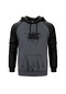 Darkthrone Logo2 Gri Reglan Kol Kapşonlu Sweatshirt Gri