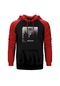 Darkthrone Panzerfaust Kırmızı Reglan Kol Kapşonlu Sweatshirt Kırmızı