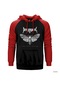 Death Angel The Evil Divide Kırmızı Reglan Kol Kapşonlu Sweat Kırmızı