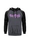 Deep Purple Logo Outline Gri Reglan Kol Unisex Sweatshirt Hoodie Gri