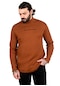 DeepSEA Erkek Kahve Balıkçı Yaka Sweatshirt 2303103