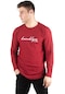 Deepsea Bisiklet Yaka Erkek Sweatshirt Kırmızı 1808072