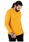 DeepSEA Erkek Sarı Nokta Desenli O Yaka Sweatshirt
