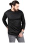 DeepSEA Erkek Siyah Bisiklet Yaka Sweatshirt 2303147