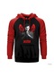 Dexter Blood Wings Kırmızı Reglan Kol Kapşonlu Sweatshirt Kırmızı