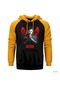 Dexter Blood Wings Sarı Reglan Kol Kapşonlu Sweatshirt Sarı