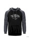 Dire Straits Logo Gri Reglan Kol Kapşonlu Sweatshirt Gri