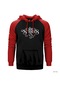 Dire Straits Logo Kırmızı Reglan Kol Kapşonlu Sweatshirt Kırmızı