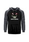 Disturbed Teeth And Eyes Gri Reglan Kol Kapşonlu Sweatshirt Gri