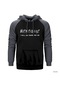Diyetisyen Gri Reglan Kol Kapşonlu Sweatshirt Gri