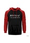 Diyetisyen Kırmızı Reglan Kol Kapşonlu Sweatshirt Kırmızı
