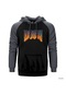 Doom Vintage Gri Reglan Kol Kapşonlu Sweatshirt Gri
