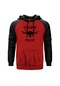 Drone Pilot 2 Kırmızı Reglan Kol Unisex Sweatshirt Hoodie Kırmızı