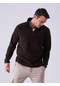 Dufy Haki Erkek Regular Fit Dik Fermuarlı Yaka Sweatshirt - DU4214187001