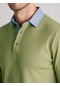 Dufy Yeşil Erkek Modern Fit Polo Yaka Sweatshirt - 66650