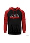 Easy Riders Kırmızı Reglan Kol Kapşonlu Sweatshirt Kırmızı