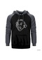 Einstein Lined Gri Reglan Kol Kapşonlu Sweatshirt Gri