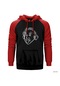 Einstein Lined Kırmızı Reglan Kol Kapşonlu Sweatshirt Kırmızı