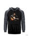 Elvis Presley Gri Reglan Kol Kapşonlu Sweatshirt Gri